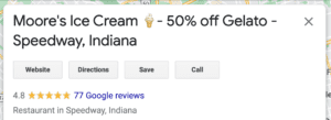 A Spam Listing in local SEO results
