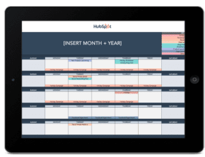 social media content calendar