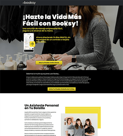 Custom Landing Page Design Example 2