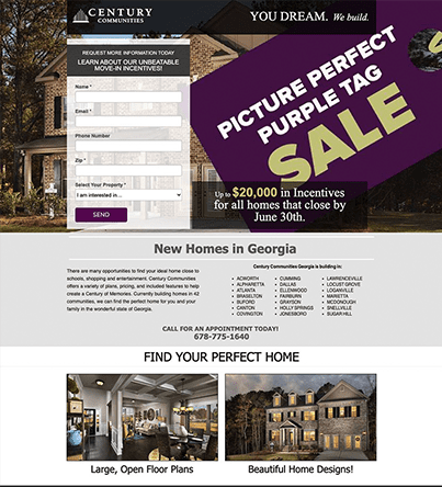 Custom Landing Page Design Example 4