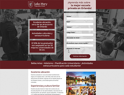 Custom Landing Page Design Example 4
